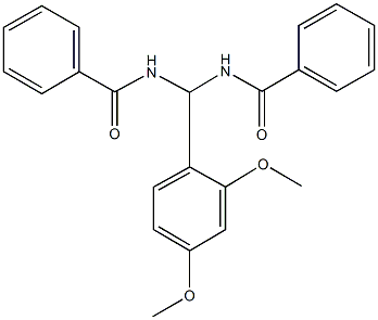 N-[(benzoylamino)(2,4-dimethoxyphenyl)methyl]benzamide Struktur