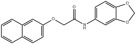 N-(1,3-benzodioxol-5-yl)-2-(2-naphthyloxy)acetamide Struktur