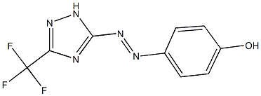 4-{[3-(trifluoromethyl)-1H-1,2,4-triazol-5-yl]diazenyl}phenol Struktur