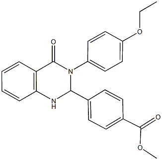 methyl 4-[3-(4-ethoxyphenyl)-4-oxo-1,2,3,4-tetrahydro-2-quinazolinyl]benzoate Struktur