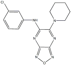 N-(3-chlorophenyl)-6-(1-piperidinyl)[1,2,5]oxadiazolo[3,4-b]pyrazin-5-amine Struktur