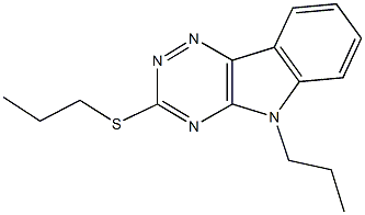 propyl 5-propyl-5H-[1,2,4]triazino[5,6-b]indol-3-yl sulfide Struktur