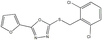 2-[(2,6-dichlorobenzyl)sulfanyl]-5-(2-furyl)-1,3,4-oxadiazole Struktur