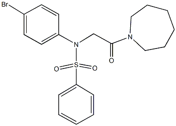 N-[2-(1-azepanyl)-2-oxoethyl]-N-(4-bromophenyl)benzenesulfonamide Struktur