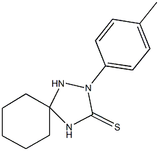 2-(4-methylphenyl)-1,2,4-triazaspiro[4.5]decane-3-thione Struktur