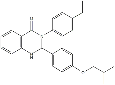 3-(4-ethylphenyl)-2-(4-isobutoxyphenyl)-2,3-dihydro-4(1H)-quinazolinone Struktur