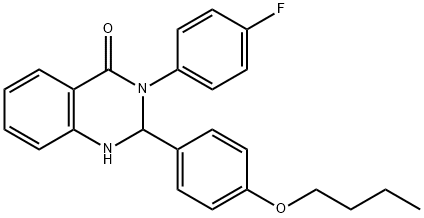 2-(4-butoxyphenyl)-3-(4-fluorophenyl)-2,3-dihydro-4(1H)-quinazolinone Struktur