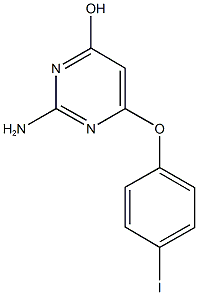 2-amino-6-(4-iodophenoxy)-4-pyrimidinol Struktur