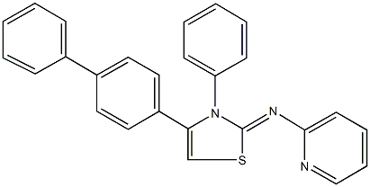 N-(4-[1,1'-biphenyl]-4-yl-3-phenyl-1,3-thiazol-2(3H)-ylidene)-N-(2-pyridinyl)amine Struktur