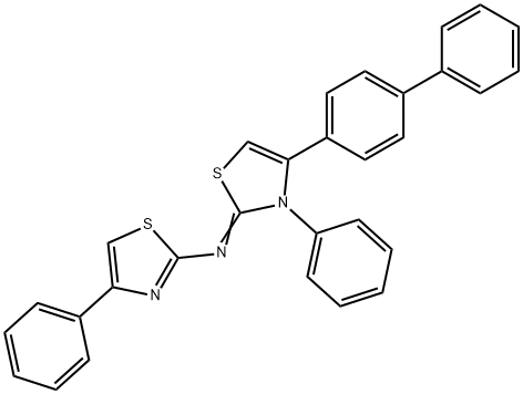 N-(4-[1,1'-biphenyl]-4-yl-3-phenyl-1,3-thiazol-2(3H)-ylidene)-N-(4-phenyl-1,3-thiazol-2-yl)amine Struktur