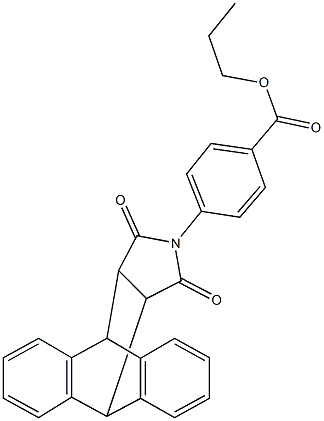 propyl 4-(16,18-dioxo-17-azapentacyclo[6.6.5.0~2,7~.0~9,14~.0~15,19~]nonadeca-2,4,6,9,11,13-hexaen-17-yl)benzoate Struktur