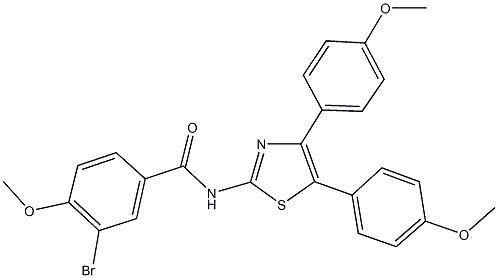 N-[4,5-bis(4-methoxyphenyl)-1,3-thiazol-2-yl]-3-bromo-4-methoxybenzamide Struktur