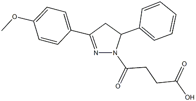 4-[3-(4-methoxyphenyl)-5-phenyl-4,5-dihydro-1H-pyrazol-1-yl]-4-oxobutanoic acid Struktur