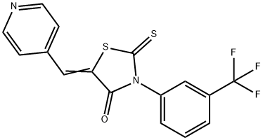 5-(4-pyridinylmethylene)-2-thioxo-3-[3-(trifluoromethyl)phenyl]-1,3-thiazolidin-4-one Struktur