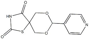 8-(4-pyridinyl)-7,9-dioxa-1-thia-3-azaspiro[4.5]decane-2,4-dione Struktur