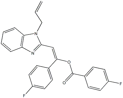 2-(1-allyl-1H-benzimidazol-2-yl)-1-(4-fluorophenyl)vinyl 4-fluorobenzoate Struktur