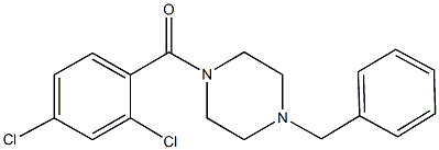 1-benzyl-4-(2,4-dichlorobenzoyl)piperazine Struktur