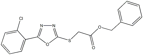 benzyl {[5-(2-chlorophenyl)-1,3,4-oxadiazol-2-yl]sulfanyl}acetate Struktur