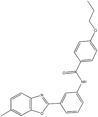 N-[3-(6-methyl-1,3-benzoxazol-2-yl)phenyl]-4-propoxybenzamide Struktur