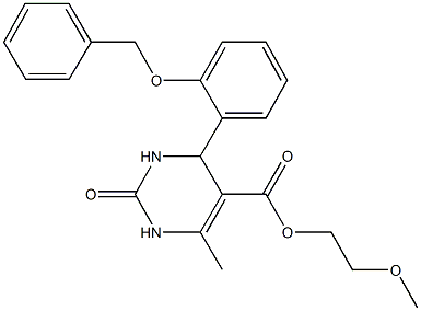 2-methoxyethyl 4-[2-(benzyloxy)phenyl]-6-methyl-2-oxo-1,2,3,4-tetrahydro-5-pyrimidinecarboxylate Struktur