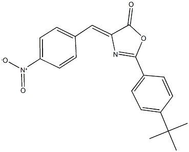 2-(4-tert-butylphenyl)-4-{4-nitrobenzylidene}-1,3-oxazol-5(4H)-one Struktur