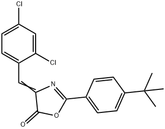 2-(4-tert-butylphenyl)-4-(2,4-dichlorobenzylidene)-1,3-oxazol-5(4H)-one Struktur