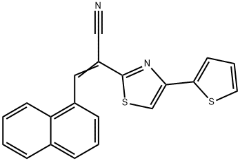 3-(1-naphthyl)-2-[4-(2-thienyl)-1,3-thiazol-2-yl]acrylonitrile Struktur