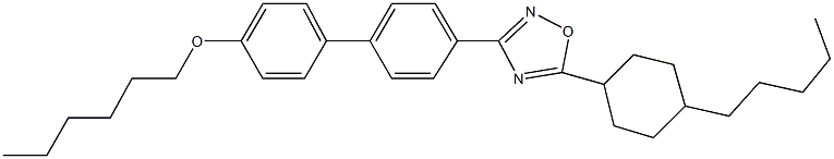 3-[4'-(hexyloxy)[1,1'-biphenyl]-4-yl]-5-(4-pentylcyclohexyl)-1,2,4-oxadiazole Struktur