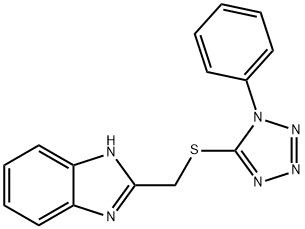 2-{[(1-phenyl-1H-tetraazol-5-yl)sulfanyl]methyl}-1H-benzimidazole Struktur