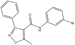 N-(3-bromophenyl)-5-methyl-3-phenyl-4-isoxazolecarboxamide Struktur