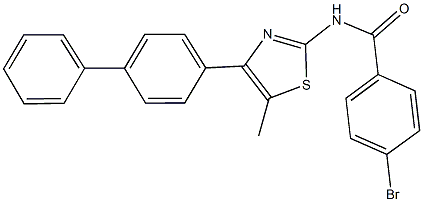 N-(4-[1,1'-biphenyl]-4-yl-5-methyl-1,3-thiazol-2-yl)-4-bromobenzamide Struktur