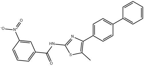 N-(4-[1,1'-biphenyl]-4-yl-5-methyl-1,3-thiazol-2-yl)-3-nitrobenzamide Struktur