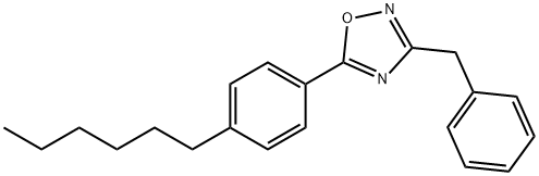 5-(4-hexylphenyl)-3-(phenylmethyl)-1,2,4-oxadiazole Struktur