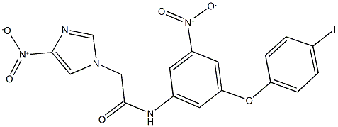 2-{4-nitro-1H-imidazol-1-yl}-N-[3-nitro-5-(4-iodophenoxy)phenyl]acetamide Struktur