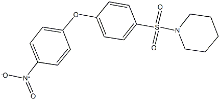 1-[(4-{4-nitrophenoxy}phenyl)sulfonyl]piperidine Struktur