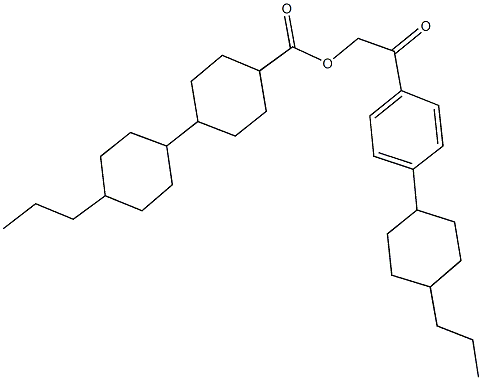 4'-Propyl-bicyclohexyl-4-carboxylic acid 2-oxo-2-[4-(4-propyl-cyclohexyl)-phenyl]-ethyl ester Struktur