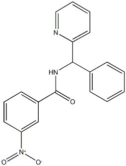 3-nitro-N-[phenyl(pyridin-2-yl)methyl]benzamide Struktur