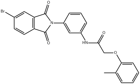 N-[3-(5-bromo-1,3-dioxo-1,3-dihydro-2H-isoindol-2-yl)phenyl]-2-(2-methylphenoxy)acetamide Struktur