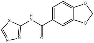 N-(1,3,4-thiadiazol-2-yl)-1,3-benzodioxole-5-carboxamide Struktur