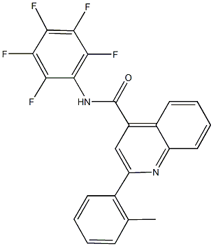 2-(2-methylphenyl)-N-(2,3,4,5,6-pentafluorophenyl)-4-quinolinecarboxamide Struktur