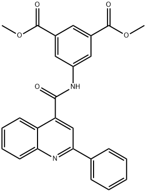 dimethyl 5-{[(2-phenyl-4-quinolinyl)carbonyl]amino}isophthalate Struktur