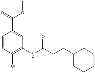 methyl4-chloro-3-[(3-cyclohexylpropanoyl)amino]benzoate Struktur