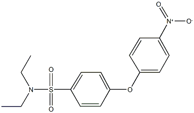 N,N-diethyl-4-{4-nitrophenoxy}benzenesulfonamide Struktur