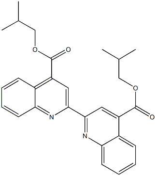 diisobutyl 2,2'-bis[4-quinolinecarboxylate] Struktur