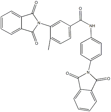 3-(1,3-dioxo-1,3-dihydro-2H-isoindol-2-yl)-N-[4-(1,3-dioxo-1,3-dihydro-2H-isoindol-2-yl)phenyl]-4-methylbenzamide Struktur