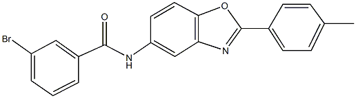 3-bromo-N-[2-(4-methylphenyl)-1,3-benzoxazol-5-yl]benzamide Struktur