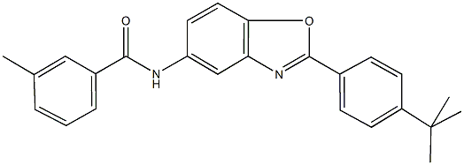 N-[2-(4-tert-butylphenyl)-1,3-benzoxazol-5-yl]-3-methylbenzamide Struktur