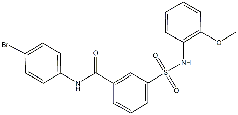 N-(4-bromophenyl)-3-[(2-methoxyanilino)sulfonyl]benzamide Struktur