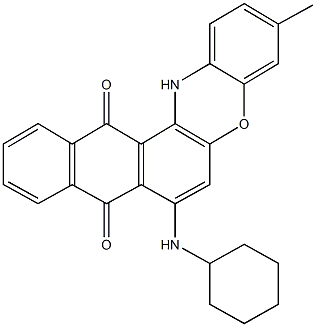 7-(cyclohexylamino)-3-methyl-8H-naphtho[2,3-a]phenoxazine-8,13(14H)-dione Struktur