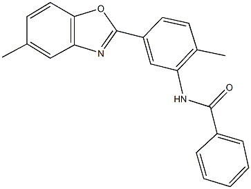 N-[2-methyl-5-(5-methyl-1,3-benzoxazol-2-yl)phenyl]benzamide Struktur